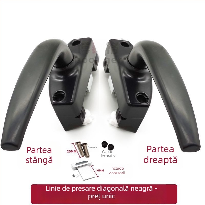 Maner pentru fereastră batantă din aluminiu, SNHU-3801-Z, marcă Bottega, finisaj vopsire cu pulverizare, stil Nou Chinezesc