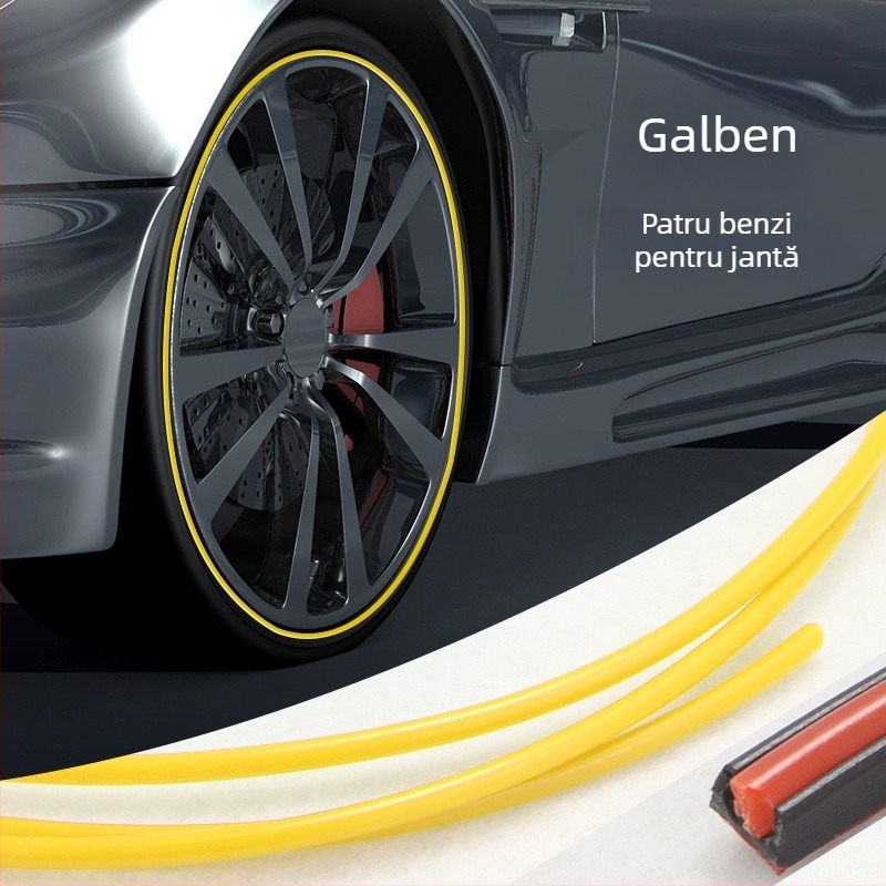 Bandă de protecție anti-coliziune pentru butucul roții, PVC, General model, compatibil cu toate modelele, marca Yizhi Valley