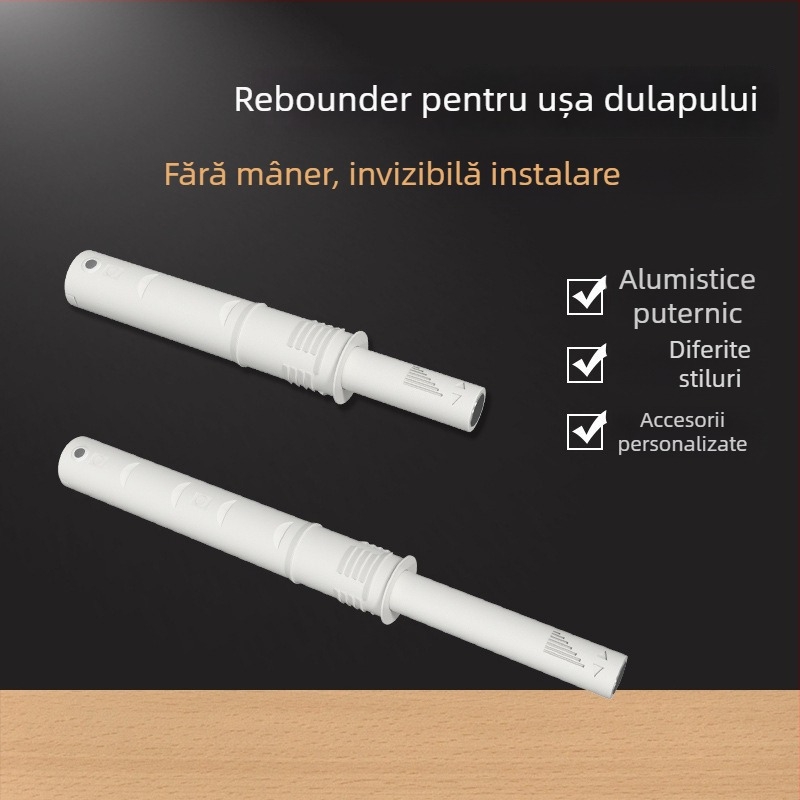 Hardware pentru ușa de dulap: mecanism magnetic tactil ascuns, model 048, ABS, turnare prin injecție, stil modern minimalist