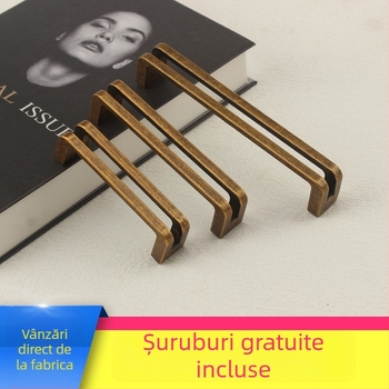 Mâner pentru ușile de dulap și sertare, din aliaj de zinc, placare electroplatică, model 7600, Grassland, stil modern minimalist