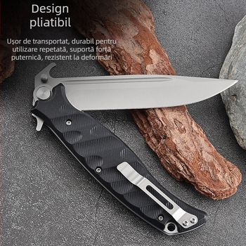 Cuțit pliabil de exterior cu mecanism de deschidere rapidă cu rulmenți, Carriage Knife, ABS + oțel inoxidabil