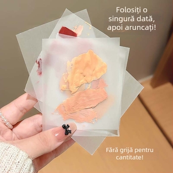 Cappuvini Hârtie profesională pentru amestecarea culorilor de machiaj, pe bază de hârtie, transparentă, impermeabilă, portabilă, 100 de foi