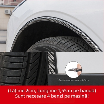 Protecție aripă universală pentru automobil, PVC, model electroplating, personalizabil, bandă anti-zgârieturi