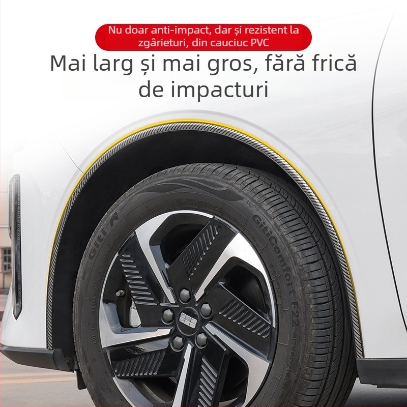 Protecție aripă universală pentru automobil, PVC, model electroplating, personalizabil, bandă anti-zgârieturi