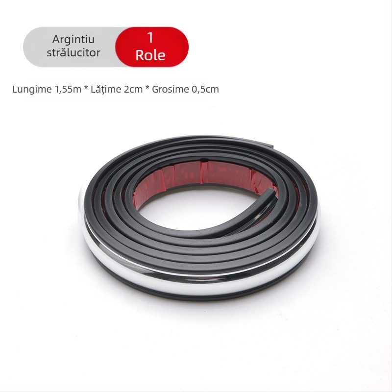 Protecție aripă universală pentru automobil, PVC, model electroplating, personalizabil, bandă anti-zgârieturi