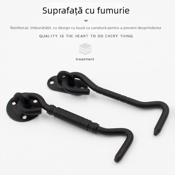 Cârlig pentru fereastră din oțel inoxidabil, finisaj mat satinat, model 52515, brand Dinit, stil modern minimalist / lux ușor