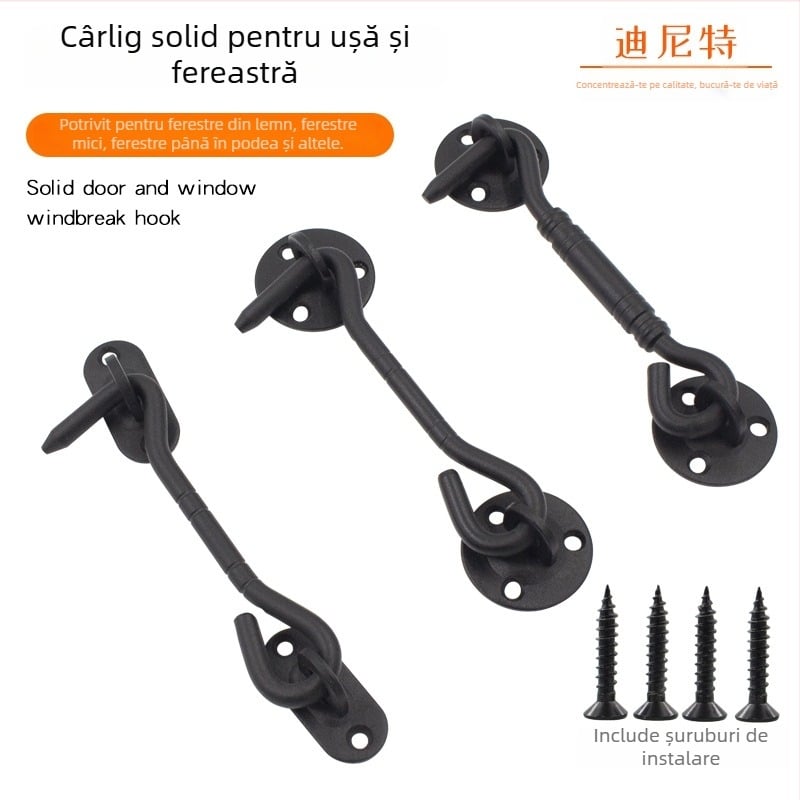 Cârlig pentru fereastră din oțel inoxidabil, finisaj mat satinat, model 52515, brand Dinit, stil modern minimalist / lux ușor