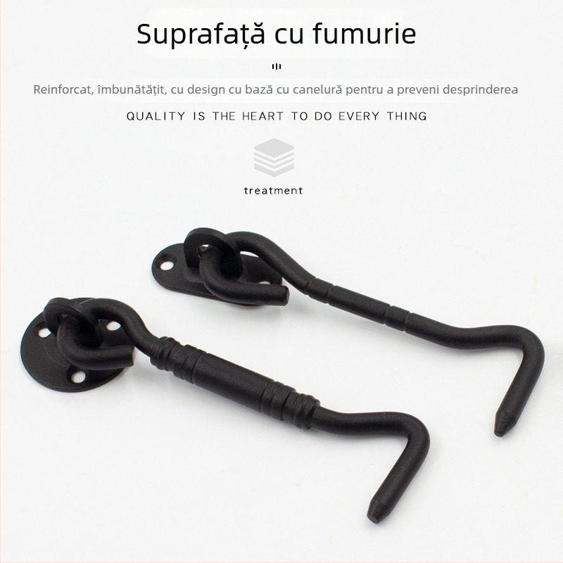 Cârlig pentru fereastră din oțel inoxidabil, finisaj mat satinat, model 52515, brand Dinit, stil modern minimalist / lux ușor