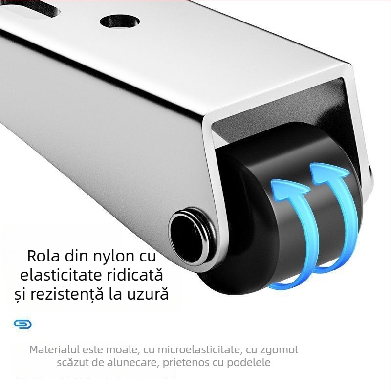 Roți ghidare pentru uși glisante cu suport inferior, din oțel inoxidabil, stil modern minimalist
