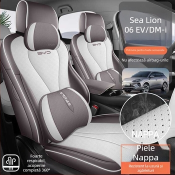 Husă din piele pentru scaun, complet închisă, respirabilă, pentru patru sezoane, design personalizabil