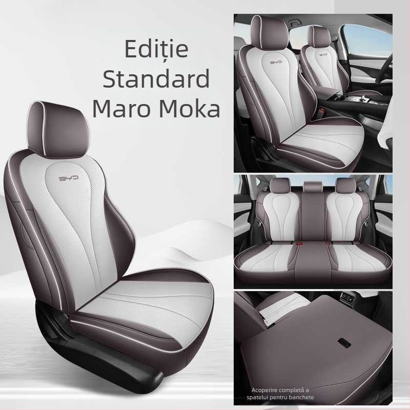 Husă din piele pentru scaun, complet închisă, respirabilă, pentru patru sezoane, design personalizabil