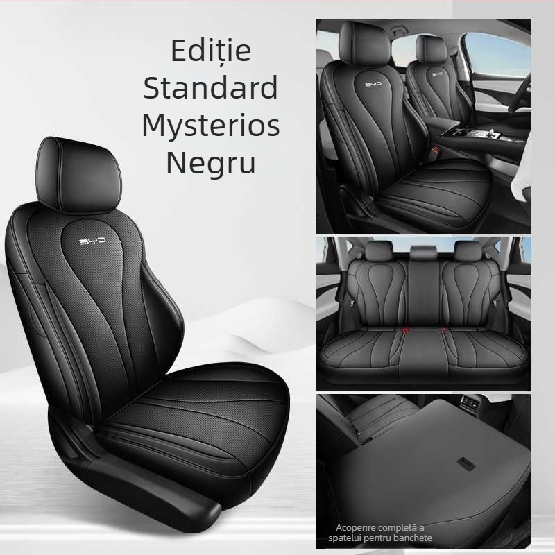 Husă din piele pentru scaun, complet închisă, respirabilă, pentru patru sezoane, design personalizabil