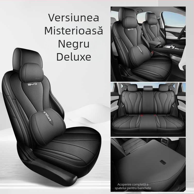 Husă din piele pentru scaun, complet închisă, respirabilă, pentru patru sezoane, design personalizabil