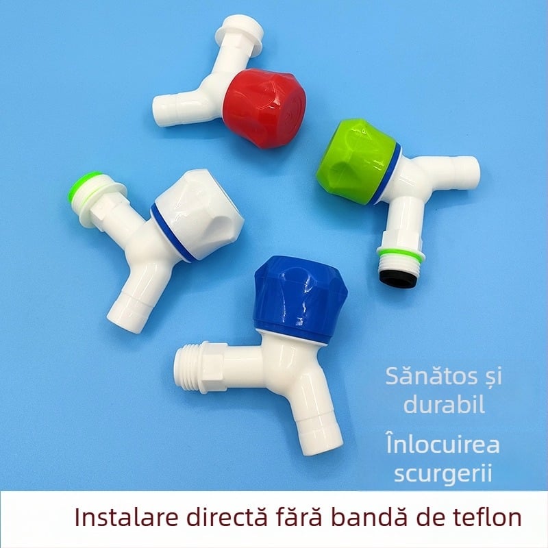Robinet din plastic, supapă cu bilă, montaj filet, model Big Head, intrare/ieșire 20/25 mm