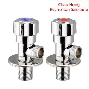 Valvă unghiulară din cupru pentru boiler de apă și toaletă, montaj pe perete, conexiune filetată manuală, presiune de lucru 0.8 MPa