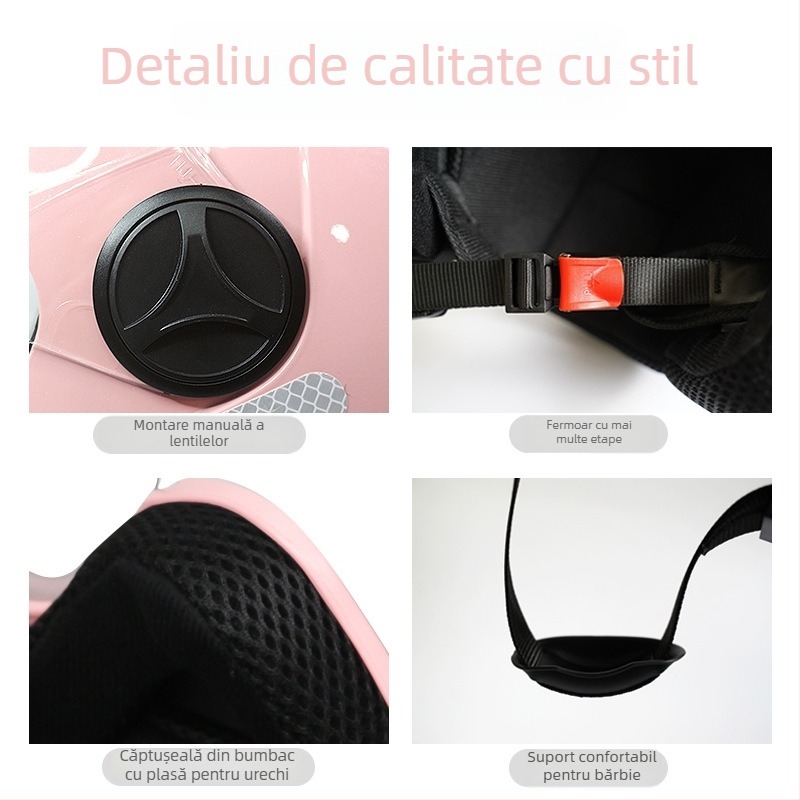 Casca pentru motocicletă electrică, 3/4 stil, ABS, certificat 3C, pentru adulți, utilizare de iarnă (ABS, certificat 3C, 3/4 stil, adulți, iarnă)