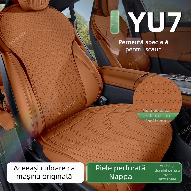 Lubin pernă de șezut auto – stil plat, suprafață din piele microfibră, umplere burete, universal pentru toate anotimpurile