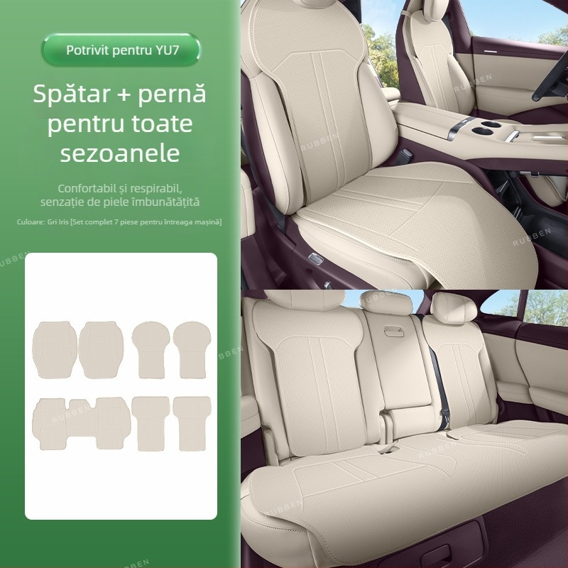 Lubin pernă de șezut auto – stil plat, suprafață din piele microfibră, umplere burete, universal pentru toate anotimpurile