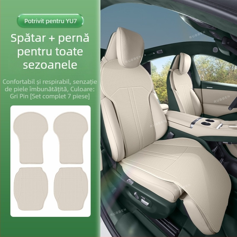 Lubin pernă de șezut auto – stil plat, suprafață din piele microfibră, umplere burete, universal pentru toate anotimpurile