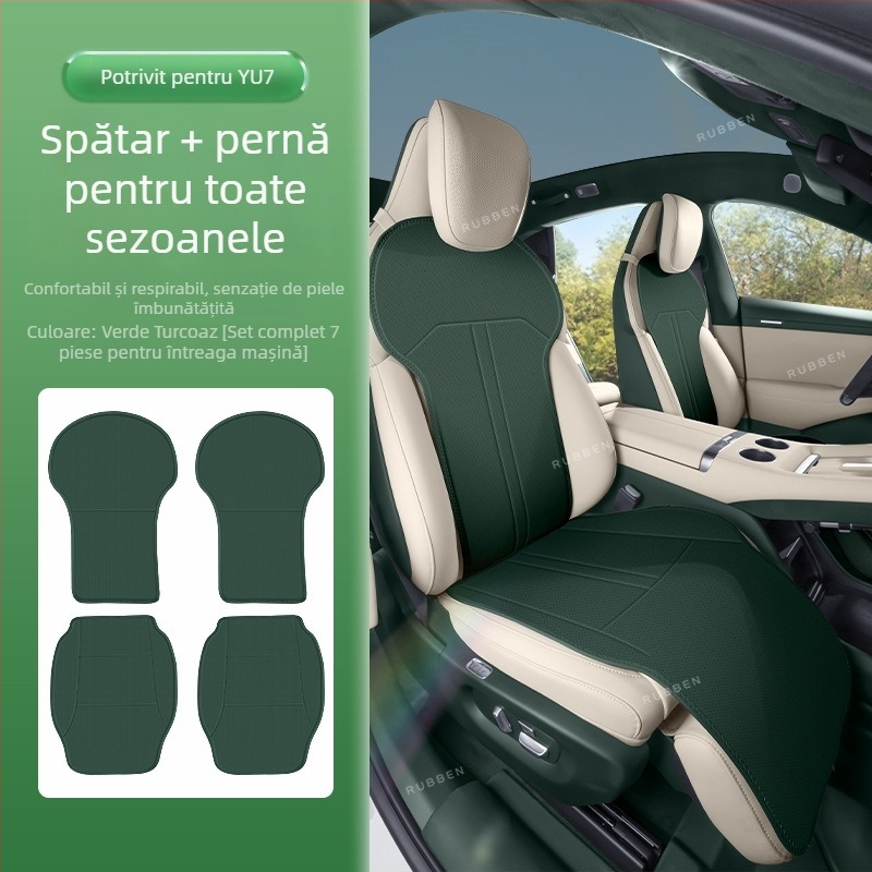 Lubin pernă de șezut auto – stil plat, suprafață din piele microfibră, umplere burete, universal pentru toate anotimpurile