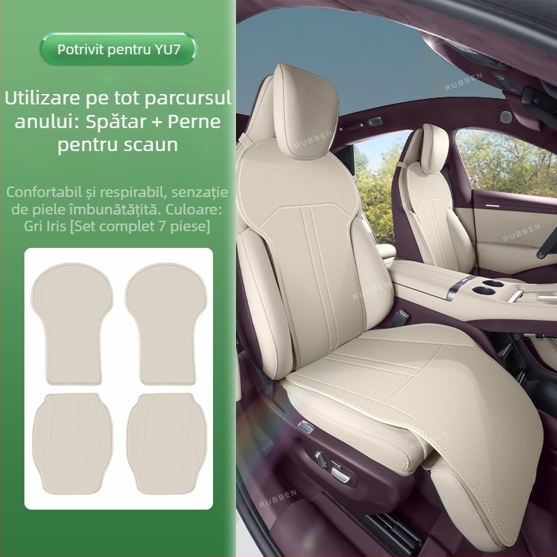 Lubin pernă de șezut auto – stil plat, suprafață din piele microfibră, umplere burete, universal pentru toate anotimpurile