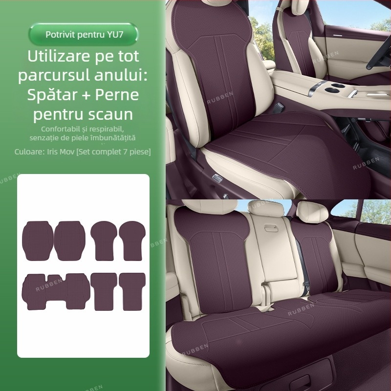 Lubin pernă de șezut auto – stil plat, suprafață din piele microfibră, umplere burete, universal pentru toate anotimpurile