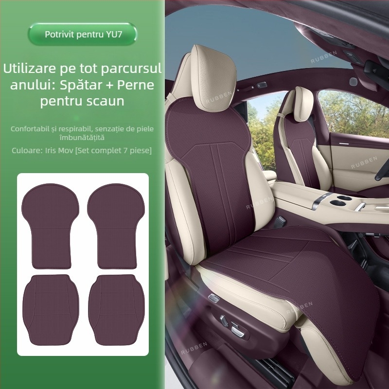 Lubin pernă de șezut auto – stil plat, suprafață din piele microfibră, umplere burete, universal pentru toate anotimpurile