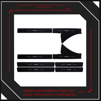 Bandă de protecție a pragului pentru Honda Civic 2016-2025 (a 10-a/a 11-a generație) – textură fibră de carbon, WEETOOL, personalizabil