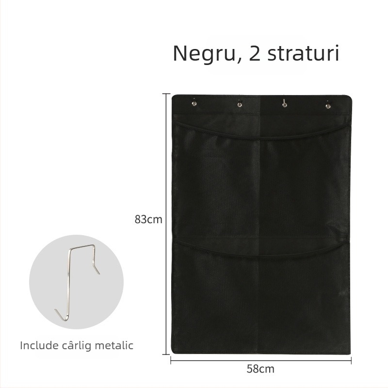 Sac de depozitare jucării pentru perete — multi-strat, afișaj pliabil din plasă, material nețesut