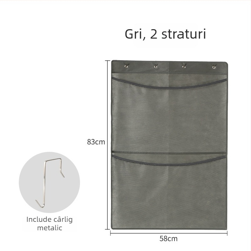 Sac de depozitare jucării pentru perete — multi-strat, afișaj pliabil din plasă, material nețesut