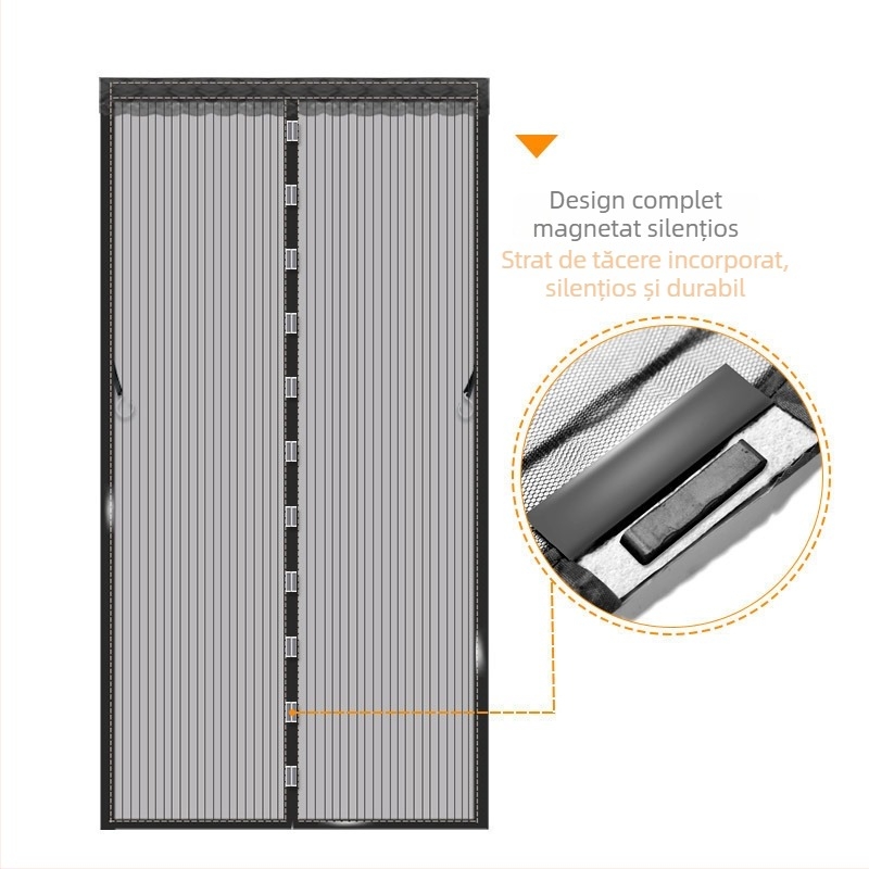 Cortină de ușă din plasă, pentru living, dormitor și restaurant, stil modern minimalist