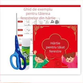Model de tăiere pe hârtie pentru ferestre pentru copii DIY – material: hârtie, ambalaj: pungă Opp, categorie: grile ferestre