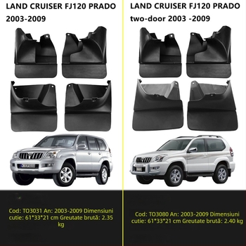 Herdsman Protecție noroi pentru Toyota Land Cruiser Prado FJ120/FJ90/LC90 (1995-2022), plastic PP+TPE ecologic moale, personalizare disponibilă