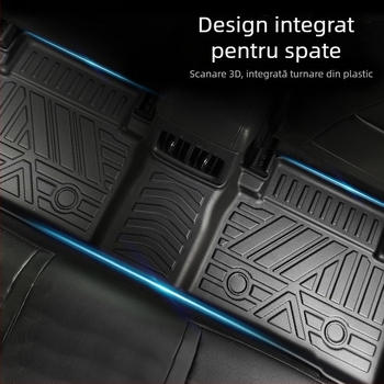 Cenfun covorașe podea TPE pentru mașină și pernă de spate pentru Leapmotor Lafa5 – impermeabile, rezistente la uzură, cu model fibră de carbon în stil galaxie, material ecologic, personalizabile