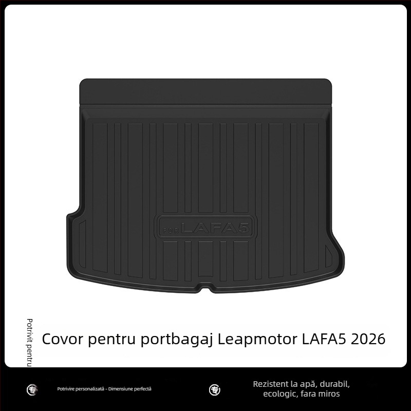 Cenfun covorașe podea TPE pentru mașină și pernă de spate pentru Leapmotor Lafa5 – impermeabile, rezistente la uzură, cu model fibră de carbon în stil galaxie, material ecologic, personalizabile