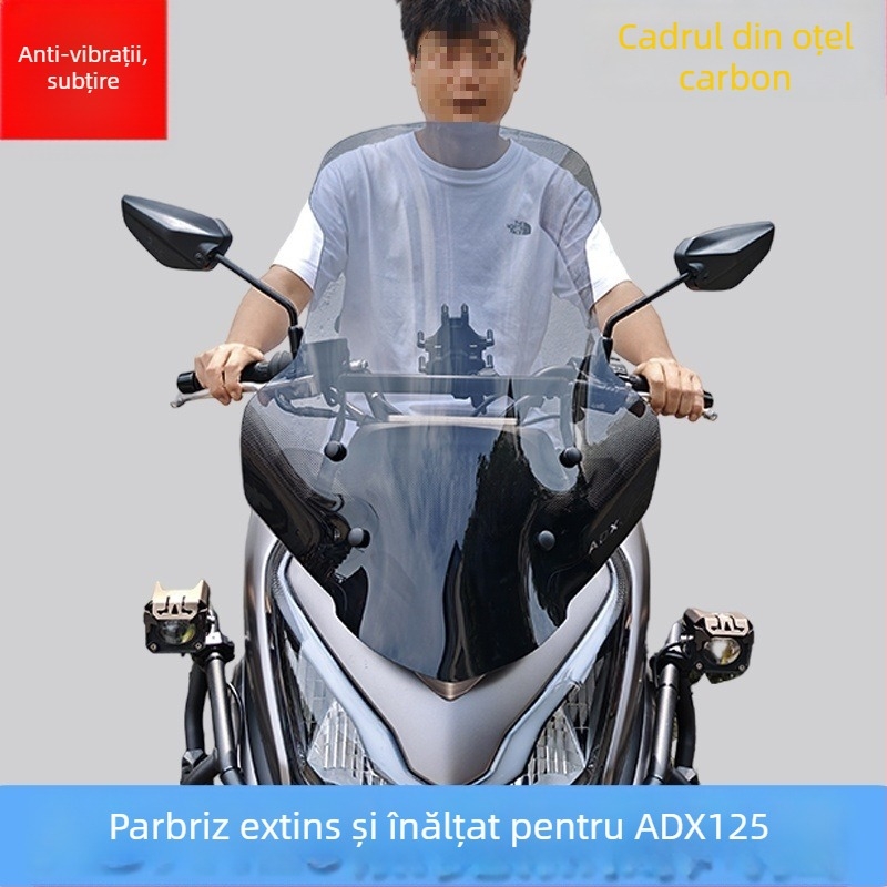 Parbriz Adx125 — Protectie Frontala pentru Motocicleta, Antivibratie, Protectie la ploaie