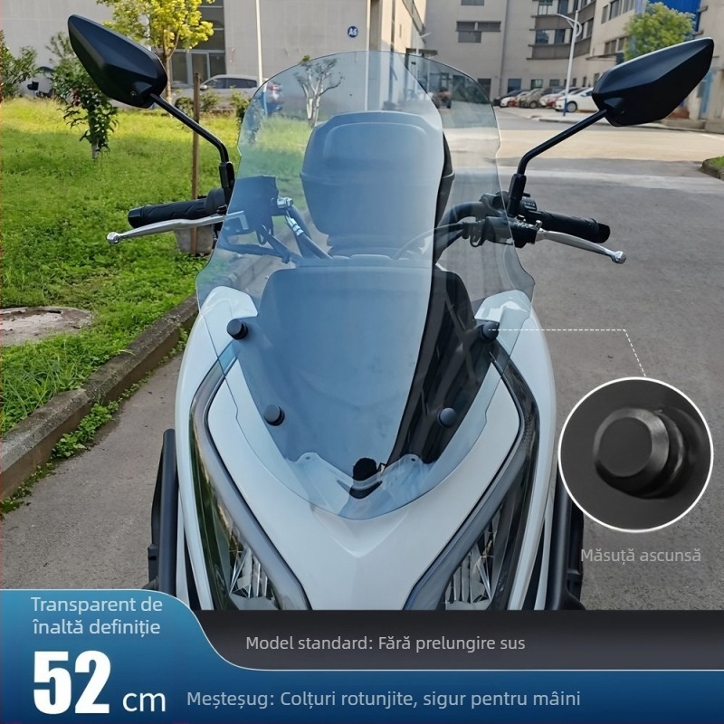 Parbriz Adx125 — Protectie Frontala pentru Motocicleta, Antivibratie, Protectie la ploaie