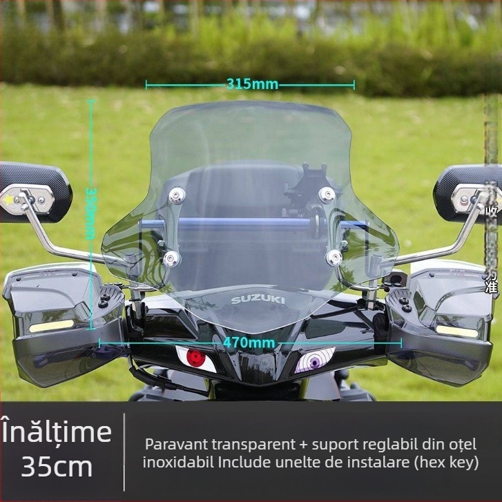 Placă de ridicare a parbrizului față pentru scuterul electric Afr Suzuki Uy – parbriz îngroșat, accesoriu de modificare
