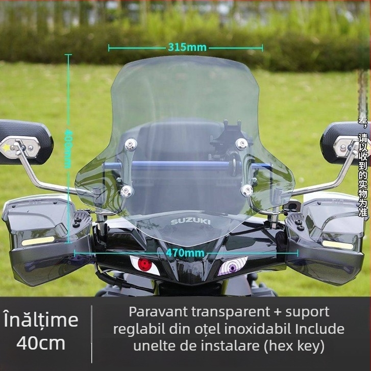 Placă de ridicare a parbrizului față pentru scuterul electric Afr Suzuki Uy – parbriz îngroșat, accesoriu de modificare