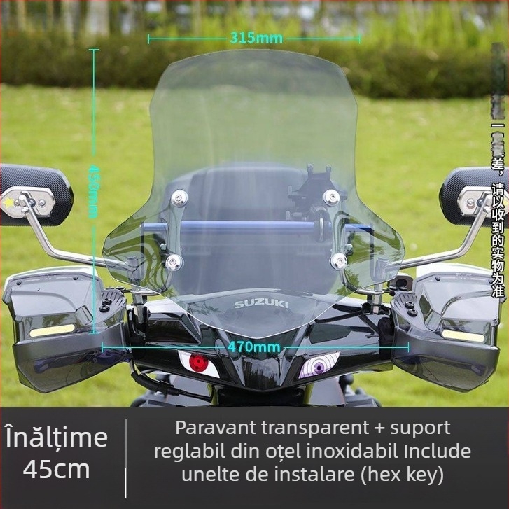 Placă de ridicare a parbrizului față pentru scuterul electric Afr Suzuki Uy – parbriz îngroșat, accesoriu de modificare