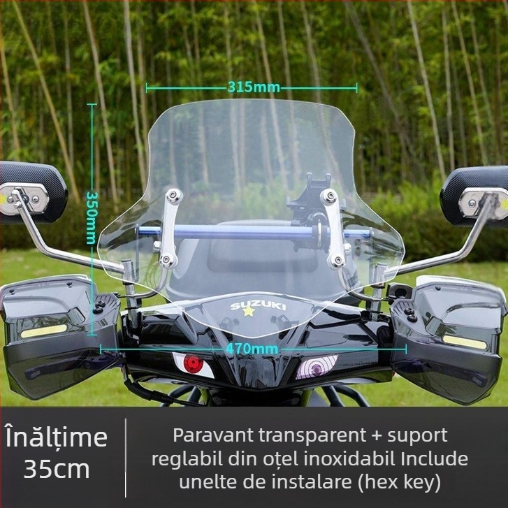 Placă de ridicare a parbrizului față pentru scuterul electric Afr Suzuki Uy – parbriz îngroșat, accesoriu de modificare