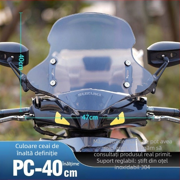 Placă de ridicare a parbrizului față pentru scuterul electric Afr Suzuki Uy – parbriz îngroșat, accesoriu de modificare