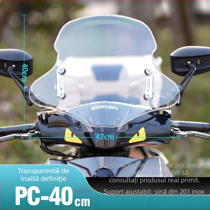 Placă de ridicare a parbrizului față pentru scuterul electric Afr Suzuki Uy – parbriz îngroșat, accesoriu de modificare