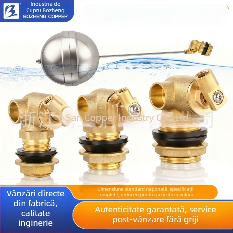 Valvă cu plută din alamă, acționare rapidă, conexiune filetată, model BZ9140