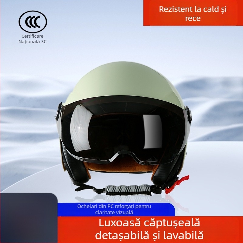 Casca ABS 3/4, unisex, 3C certificată, pentru toate sezoanele