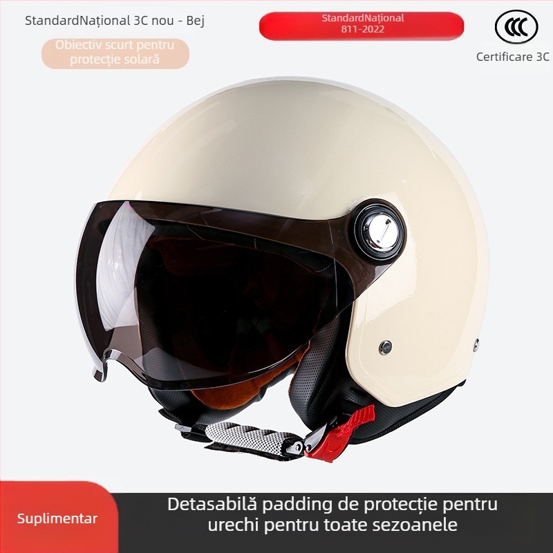 Casca ABS 3/4, unisex, 3C certificată, pentru toate sezoanele