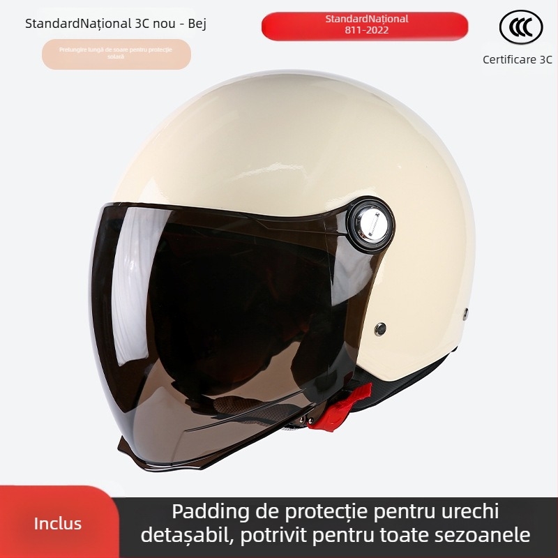 Casca ABS 3/4, unisex, 3C certificată, pentru toate sezoanele