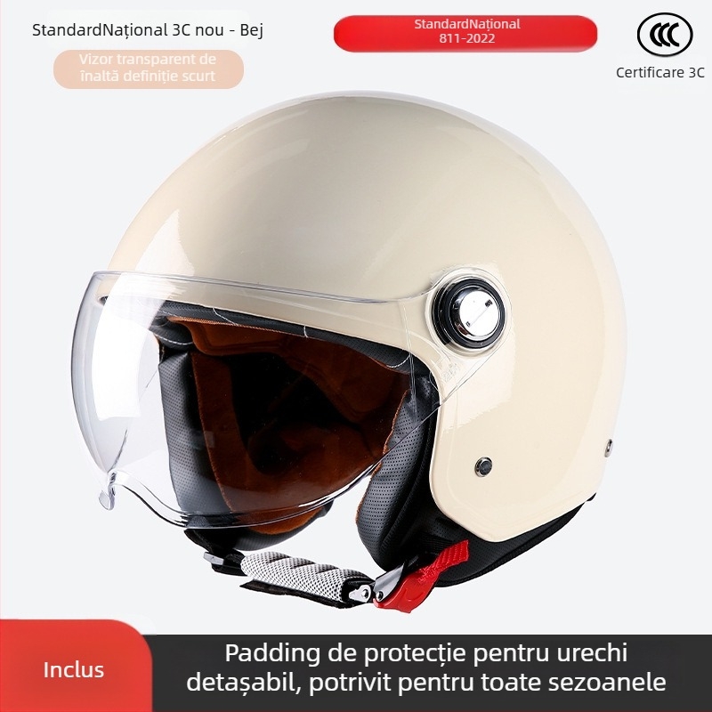 Casca ABS 3/4, unisex, 3C certificată, pentru toate sezoanele