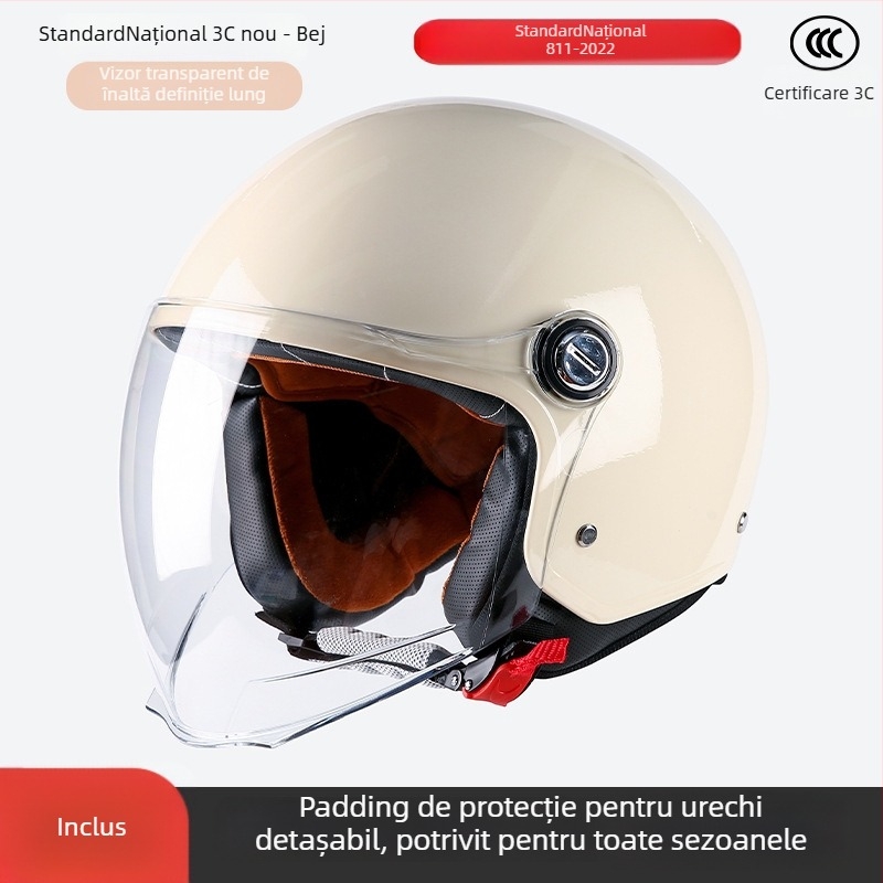 Casca ABS 3/4, unisex, 3C certificată, pentru toate sezoanele