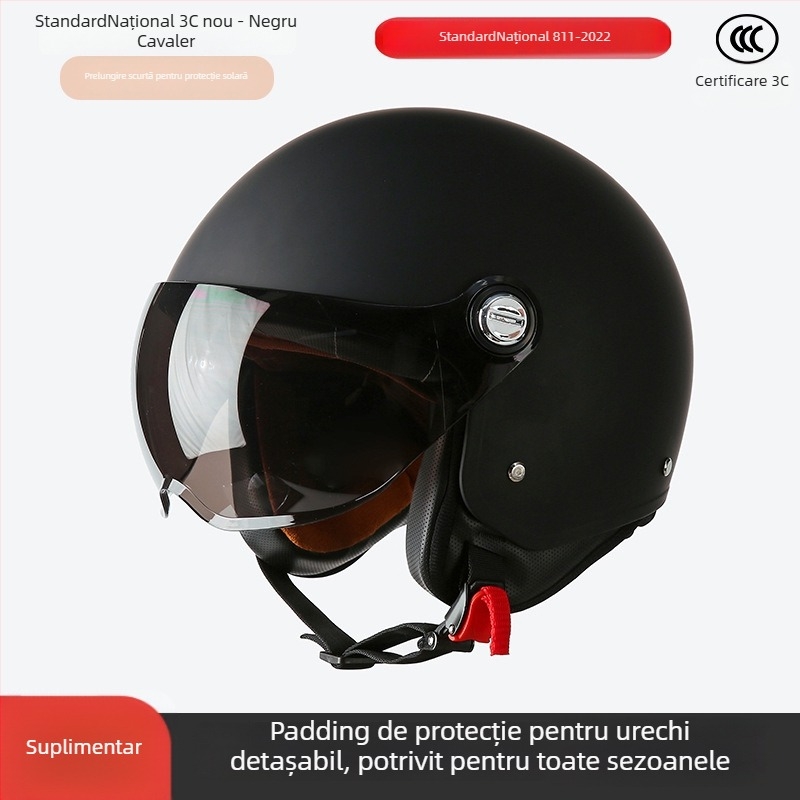 Casca ABS 3/4, unisex, 3C certificată, pentru toate sezoanele